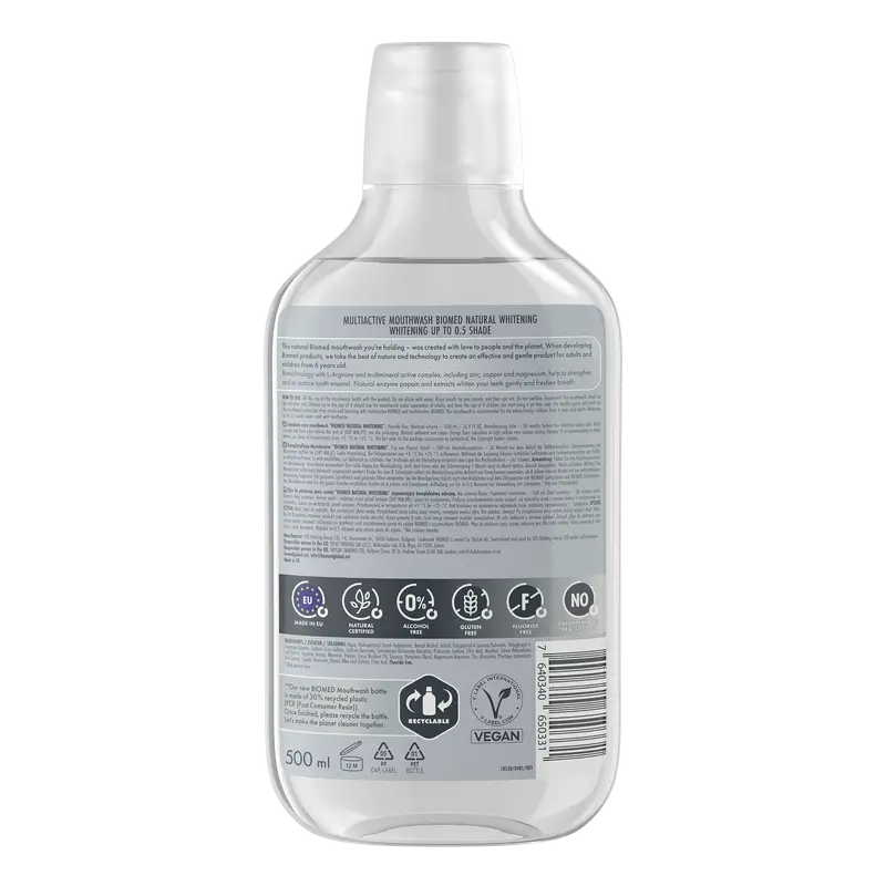 Biomed Natural Whitening Mundspülung , 500 ml