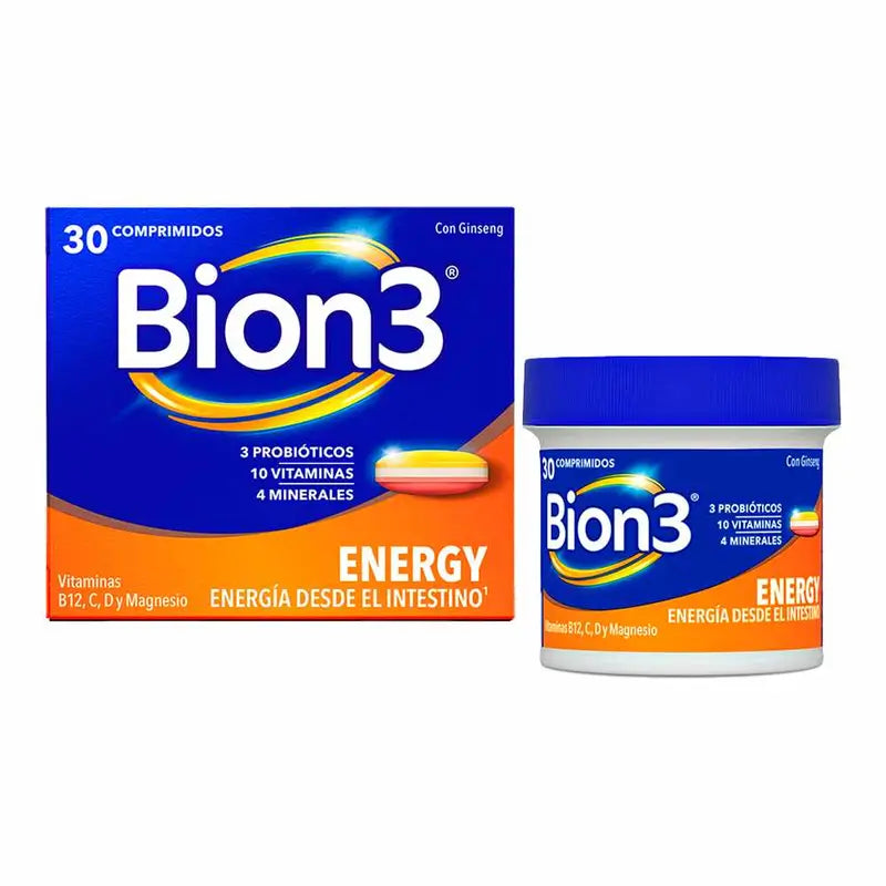 Bion3 Energy Multivitamin Tablets with Probiotics, Vitamin B12, C and Magnesium