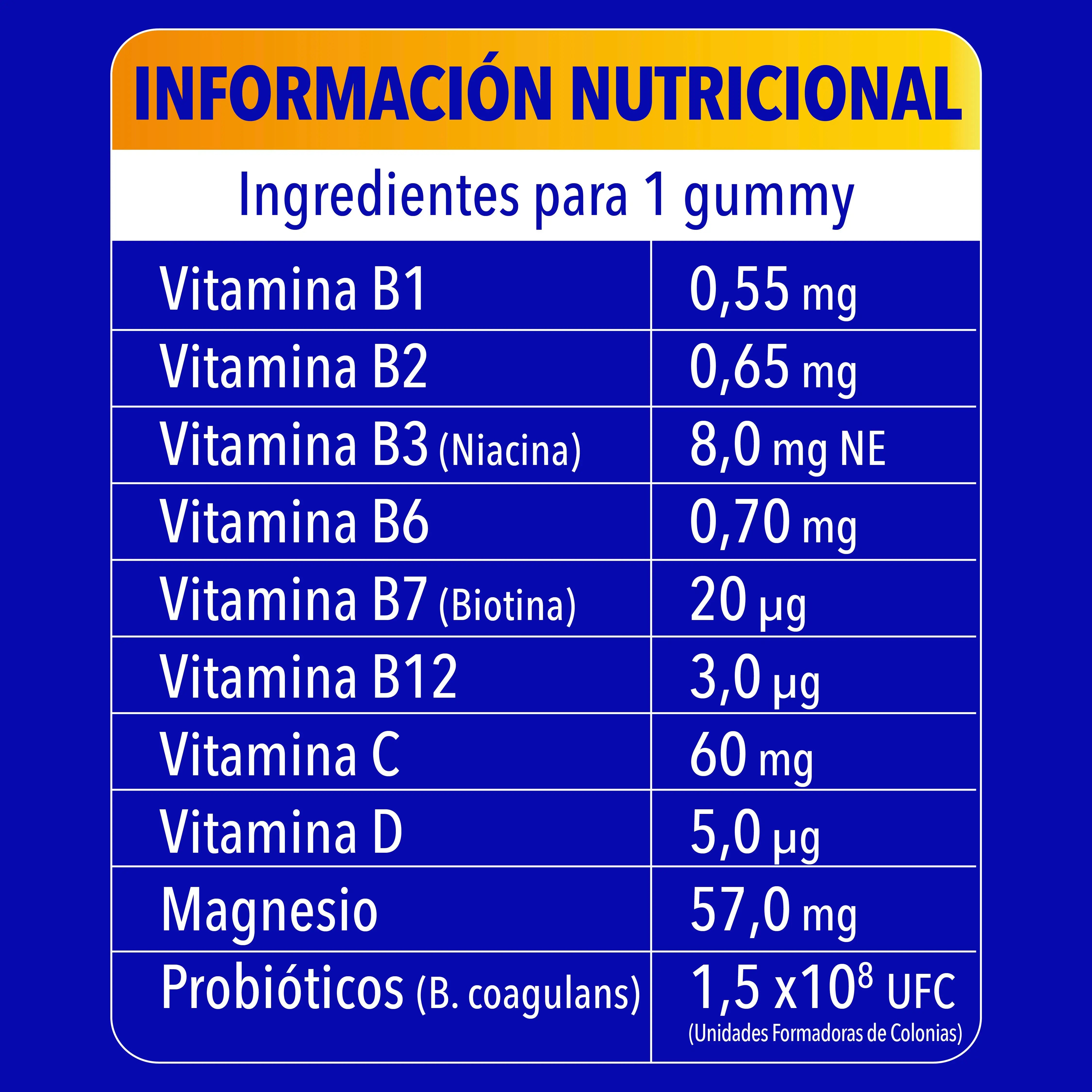 Bion3 Gummibärchen Energie, Vitamine mit Probiotika, Vitamin B12, Vitamin C, Vitamin D und Magnesium