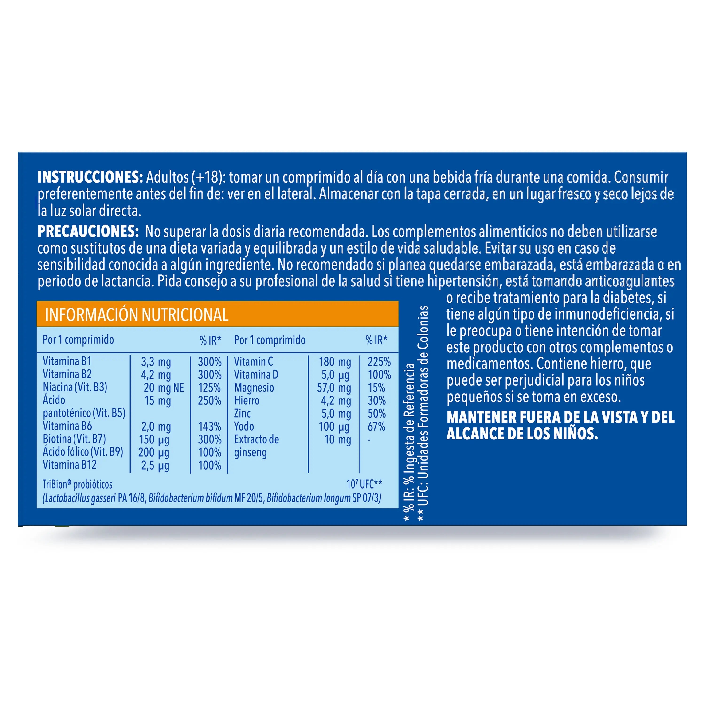 Bion3 Energy Multivitamintabletten mit Probiotika, Vitamin B12, C und Magnesium