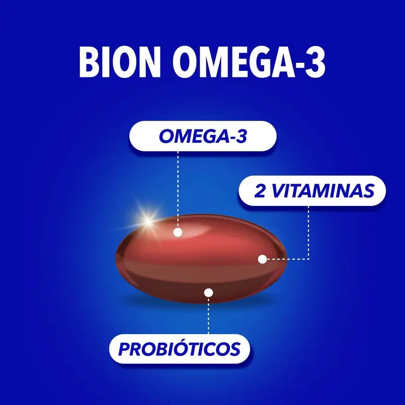 Bion3 Omega-3 mit Probiotika, 30 Kapseln