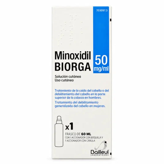 Biorga 50 Mg/ ml Minoxidil Hautlösung 1 Fläschchen x 60 ml