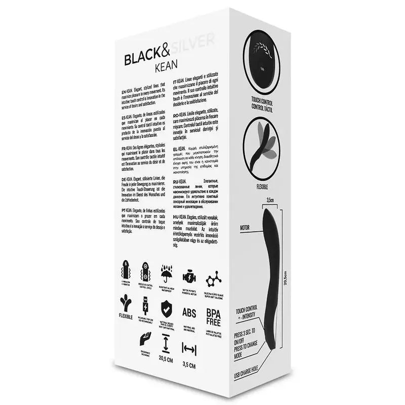 Black&Silver Kean Touch Control Vibrator