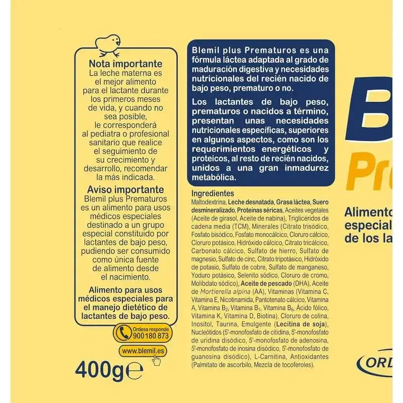 Blemil Plus Frühgeborene, Packung 3 x 400g