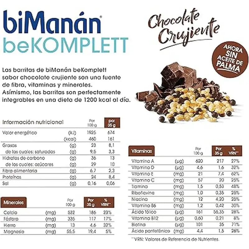 biManán Barritas Entre Horas de Chocolate Komplett 8 Stück