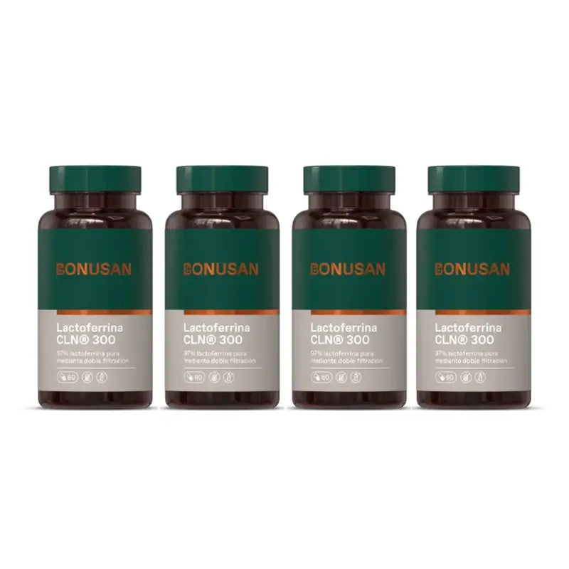 Bonusan Lactoferrin 300 Mg, Pack 4x60 Capsules