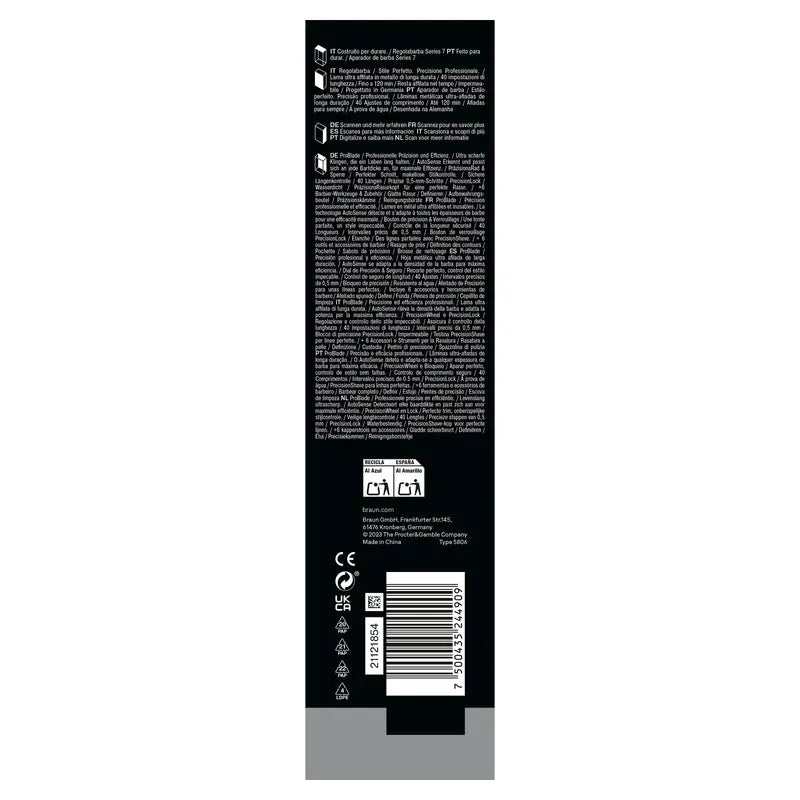 Braun Series 7 Bartschneider 40 Längen Bt7520