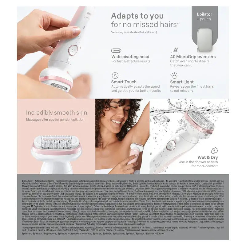 Braun Silk-Épil 9 SES9-000, Elektrischer Epilierer für Frauen