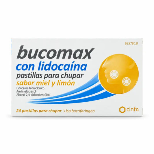 Bucomax Lidocain Honig-Zitrone-Geschmack 24 Lutschtabletten