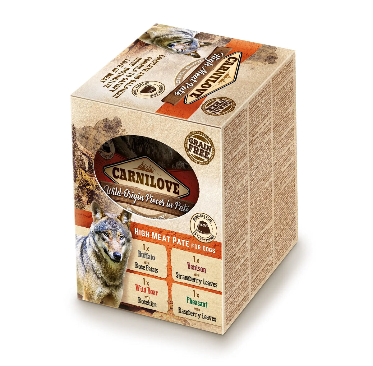 Carnilove Canine Adult Pouch Pate Multipack 4X300Gr , wet dog food