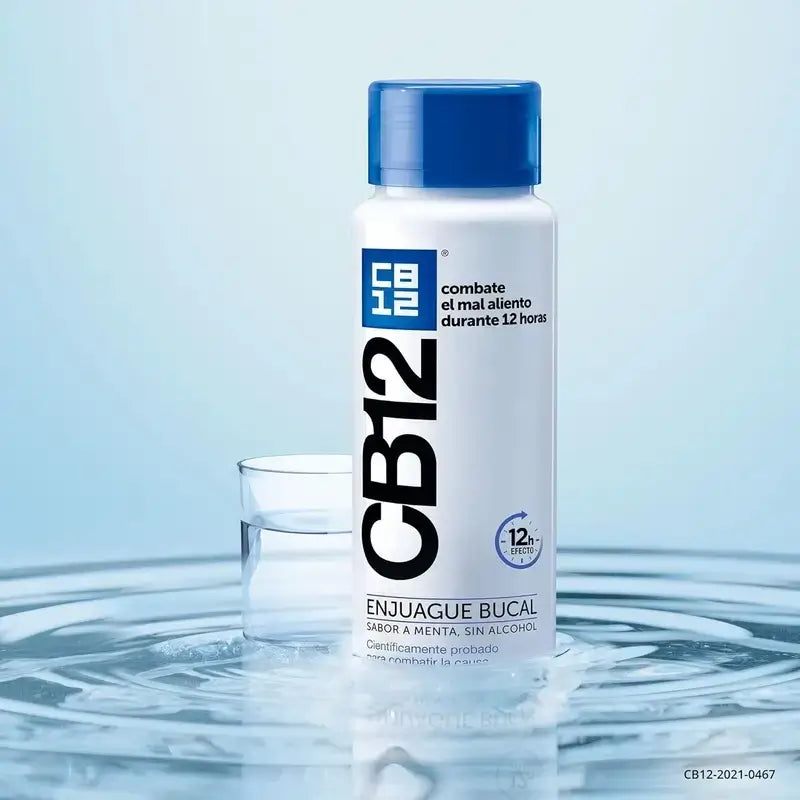 Cb12 Mint Mundwasser mit Minzgeschmack Mundwasser mit Halitosis, 2X250 Ml