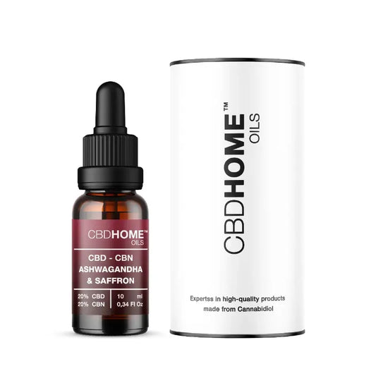 CBD HOME CBD-Öl 20 % + CBC 20 % + Ashwagandha + Safran, 10 ml
