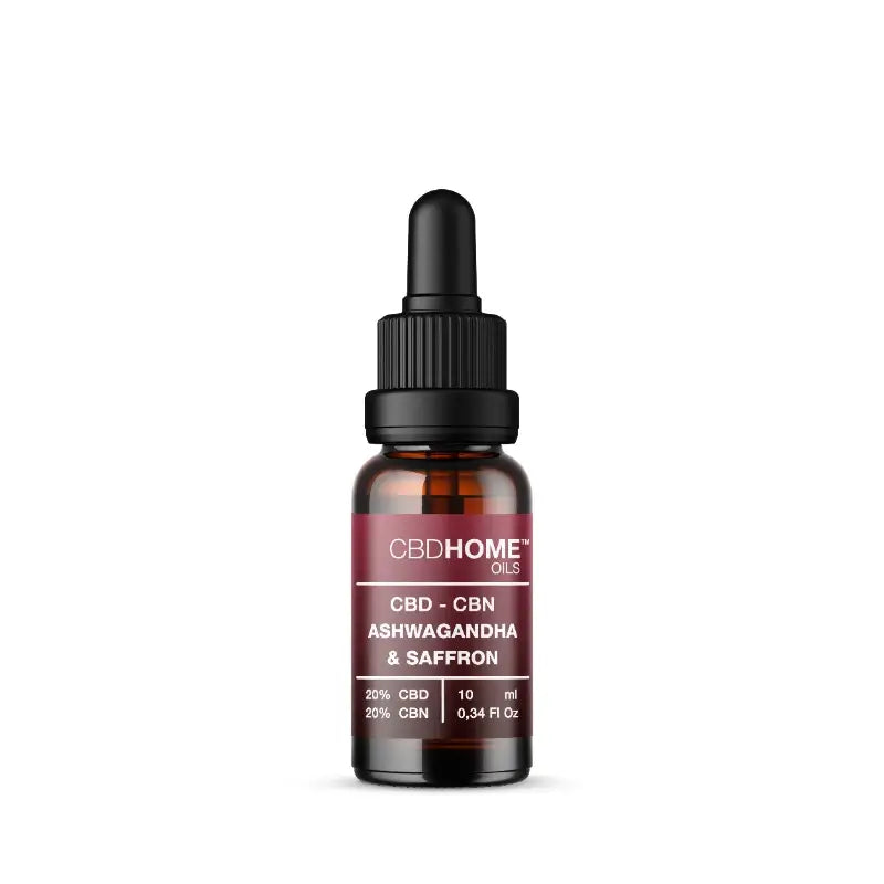 CBD HOME CBD-Öl 20 % + CBC 20 % + Ashwagandha + Safran, 10 ml