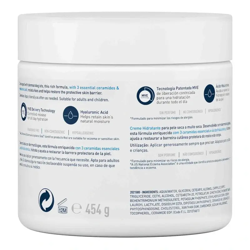 CeraVe Feuchtigkeitscreme, 454 gr