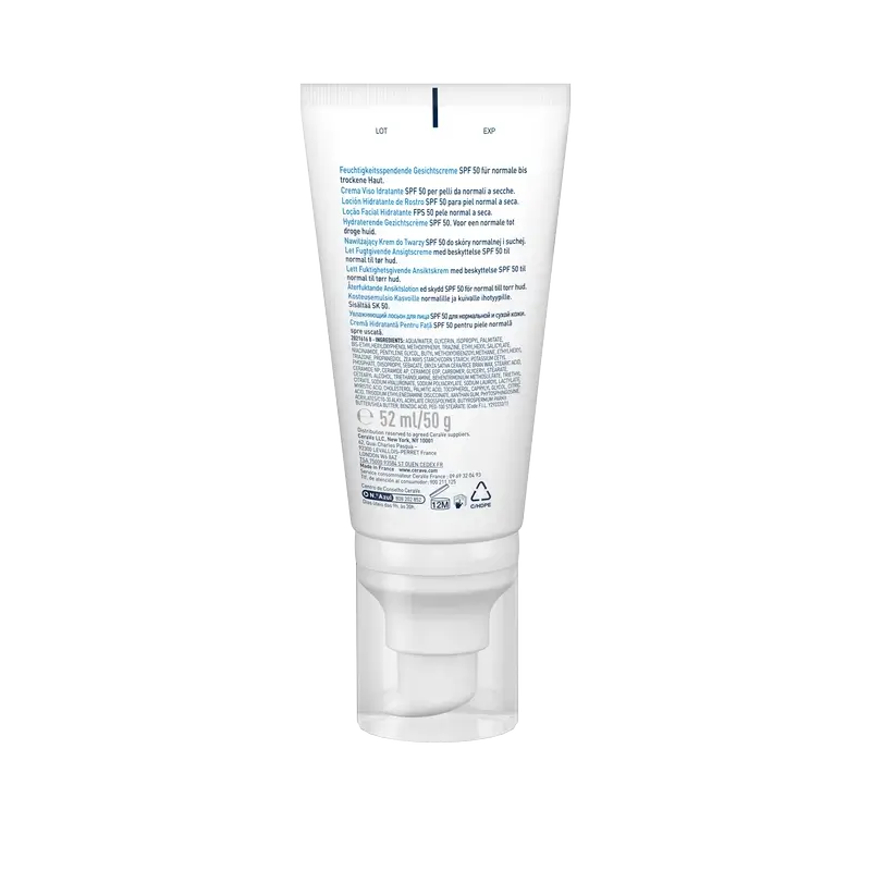 CeraVe Feuchtigkeitslotion für das Gesicht SPF 50, 52 ml