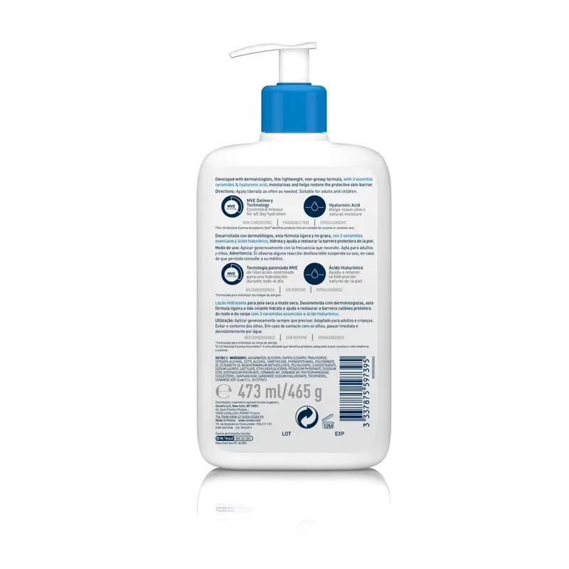 CeraVe Feuchtigkeitslotion für trockene oder sehr trockene Haut, 473 ml