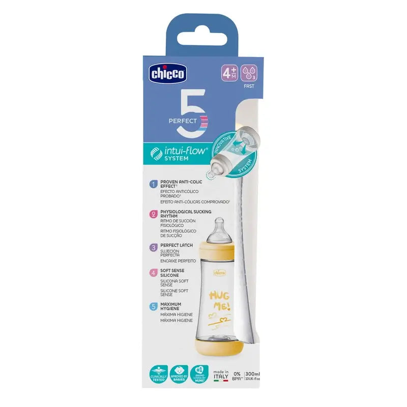 Chicco Perfect5 Neutral Quick Flow 300Ml 4M+ Babyflasche