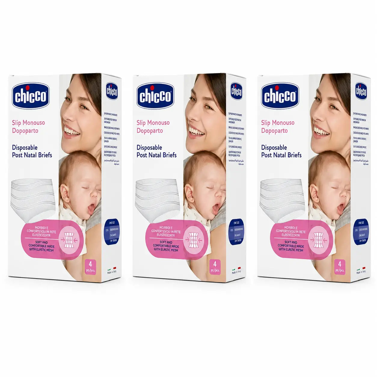Chicco Monouso Mesh Panty 4 Stück, Pack 3