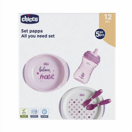 Chicco Feeding Set 12M+ Pink