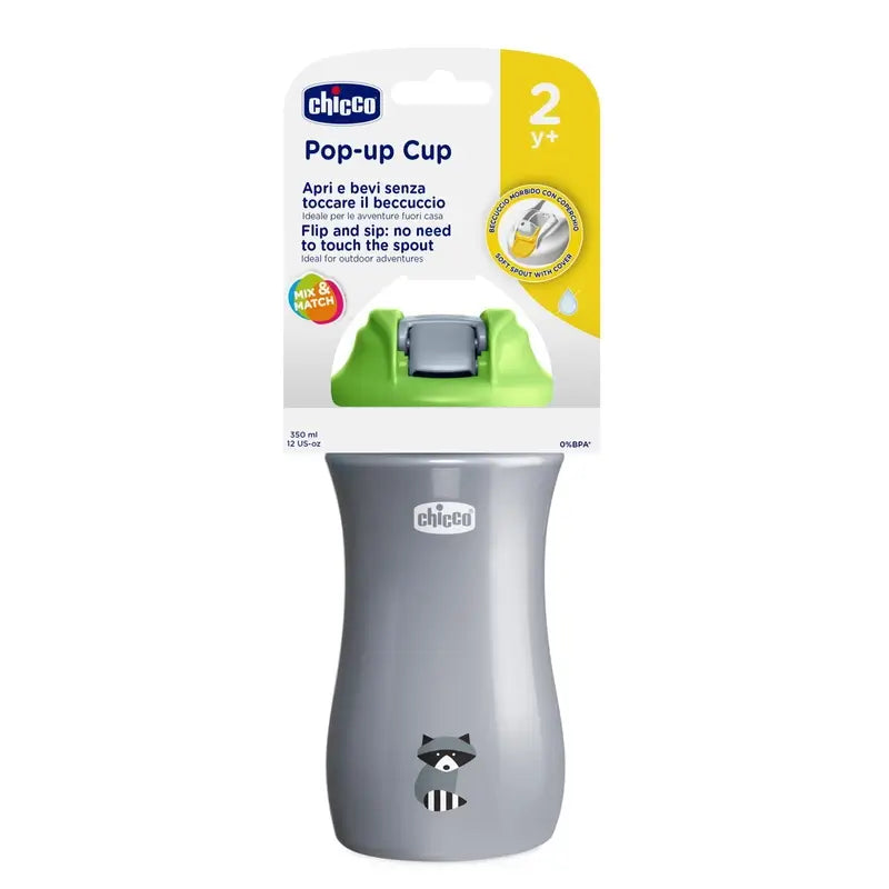 Chicco Soft Straw Becher Pop-Up Grün 2Y+