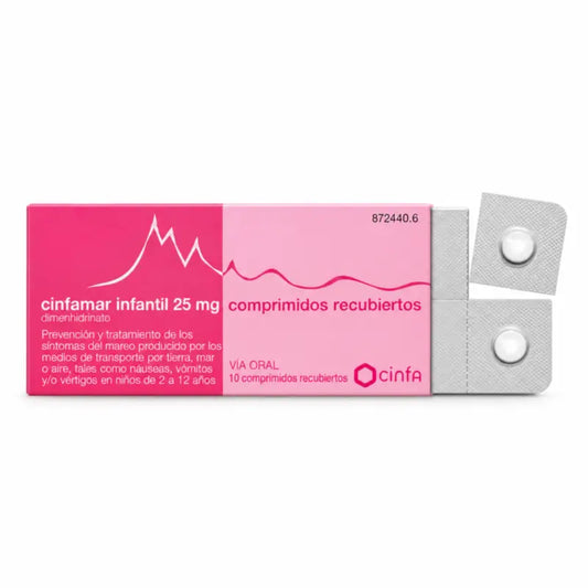 Cinfamar Infantil 10 Tabletten 25 Mg