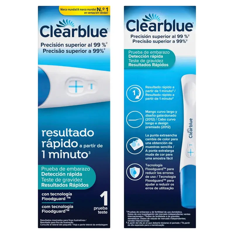 Clearblue Schwangerschaftstest mit Schnellnachweis, Ergebnisse in nur 1 Minute, 1 Test