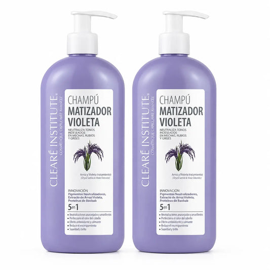 Clearé Institut Violett Shampoo 400 Ml , Packung 2