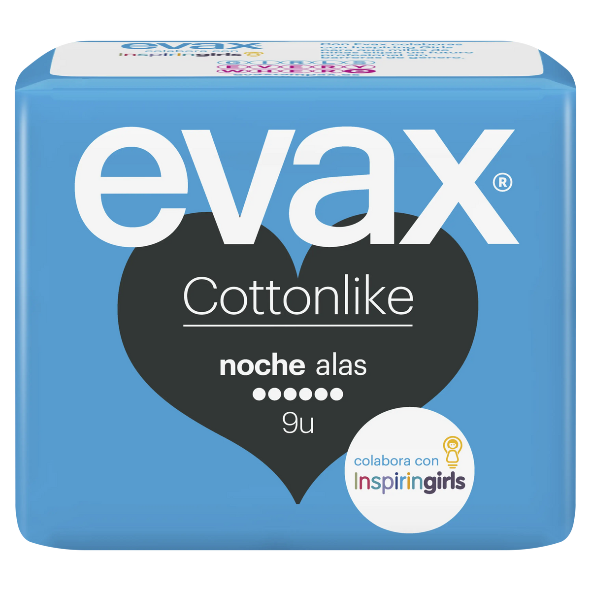 Evax Cottonlike Night Pads mit Flügeln 9 Stück
