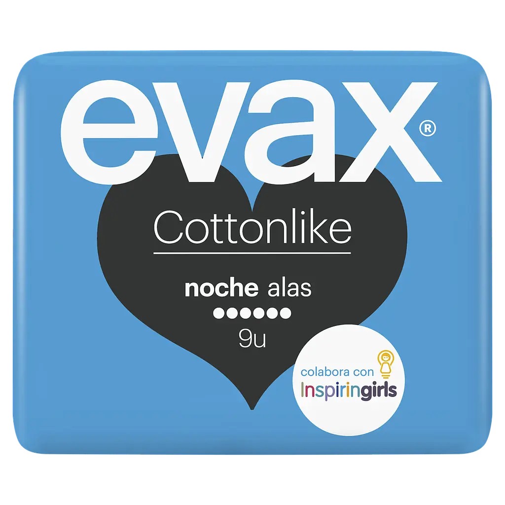 Evax Cottonlike Night Pads with Wings 9 units