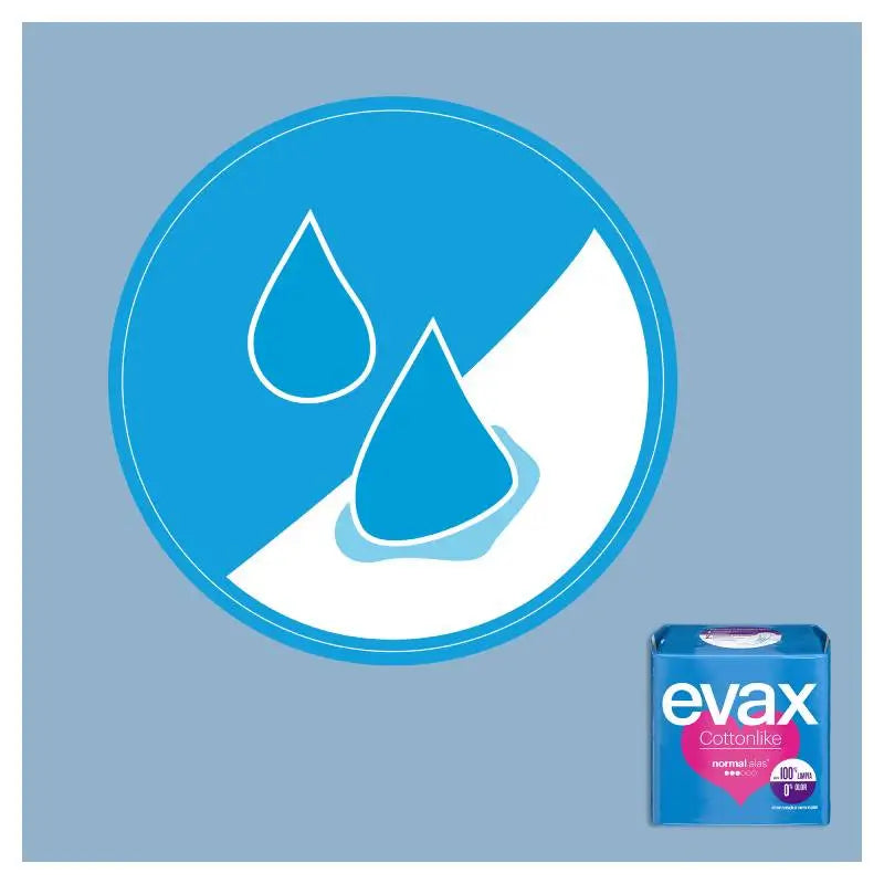 Evax Cottonlike Normal Compresses mit Flügeln 16 Stück