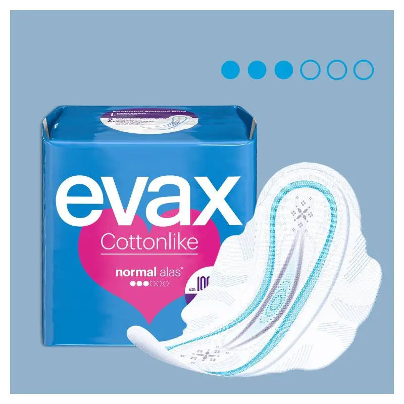 Evax Cottonlike Normal Compresses mit Flügeln 16 Stück