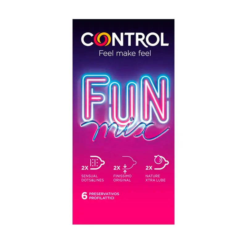 Control Condom Fun Mix, 6 Assorted Condoms