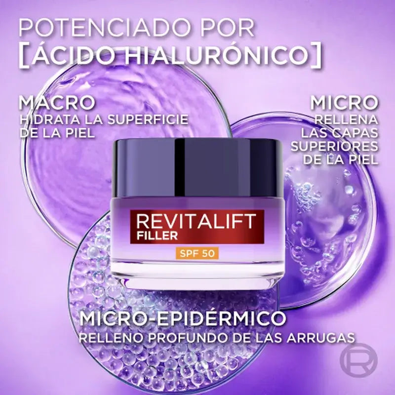 L'Oréal Paris Intensive Regenerationscreme mit Hyaluronsäure und LSF 50: Volumen und UVB/UVA-Schutz