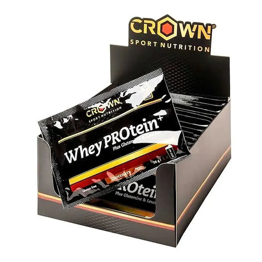 Crown Sport Nutrition Whey Protein + Chocolate Single Dose, 10 x 28 grams