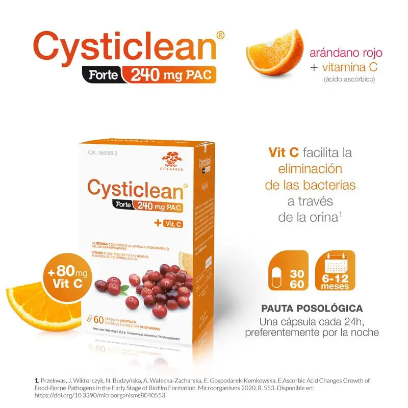 Cysticlean Forte 240 Mg Pac, 30 Kapseln