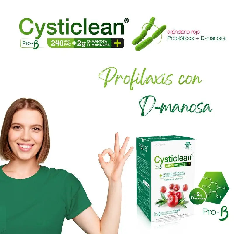 Cysticlean Prob-D Mannose 240 Mg Pac, 30 Beutel