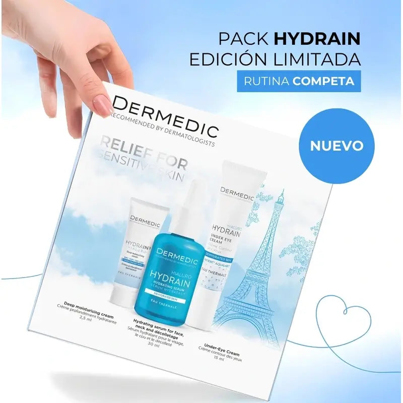 Dermedic Pack Hydrain Vollständige Routine, 30 + 2,5 +15 ml