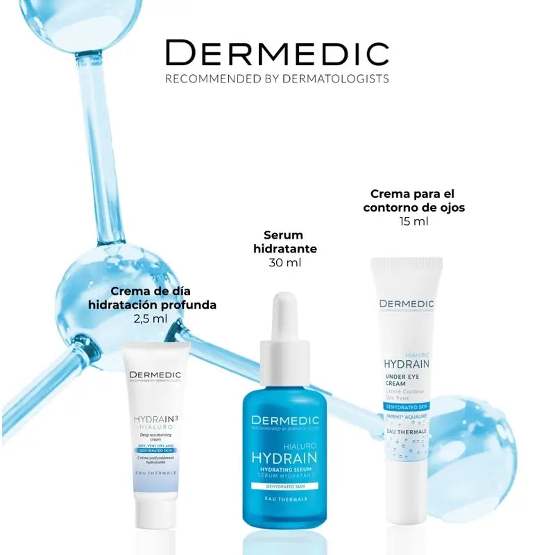 Dermedic Pack Hydrain Vollständige Routine, 30 + 2,5 +15 ml