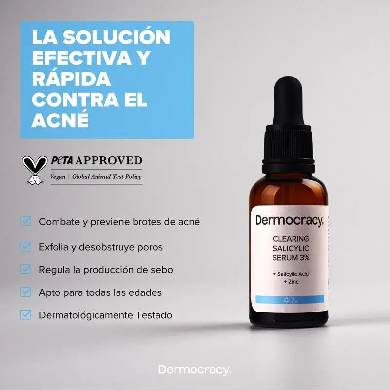 Dermocracy Clearing Salicylsäure Serum 3% Salicylsäure + Zink, 30 ml