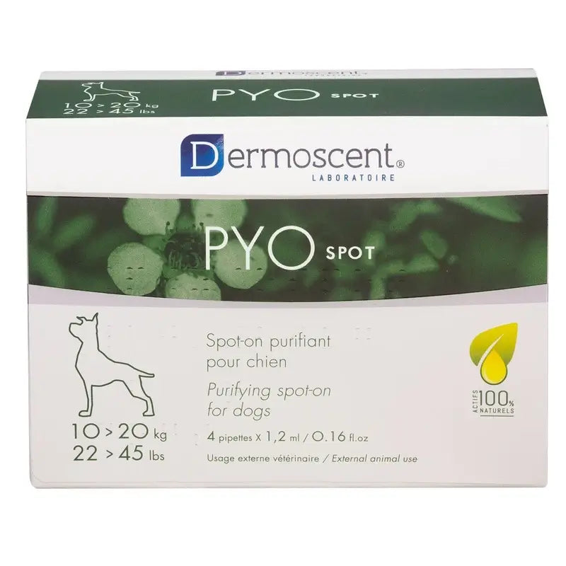 Dermoscent Pyospot für Hunde 10–20 kg, 4 Pipetten, 4 Stück