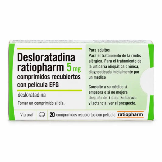 Desloratadin Ratiopharm 5 mg, 20 Filmtabletten
