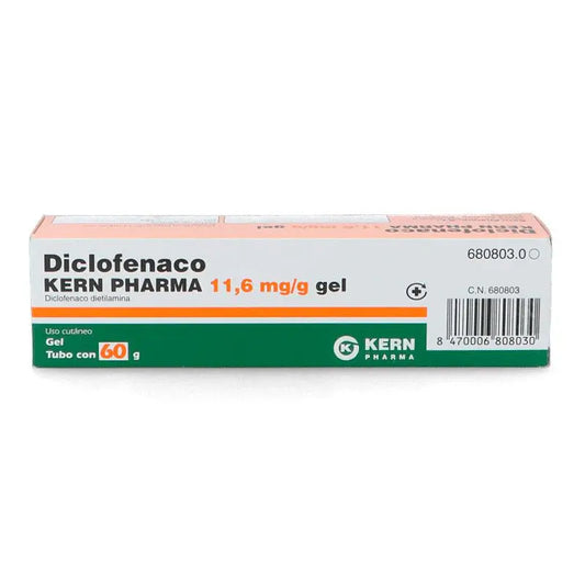 Diclofenac Kern Pharma 11.6 mg/g Cutaneous Gel, 60 g