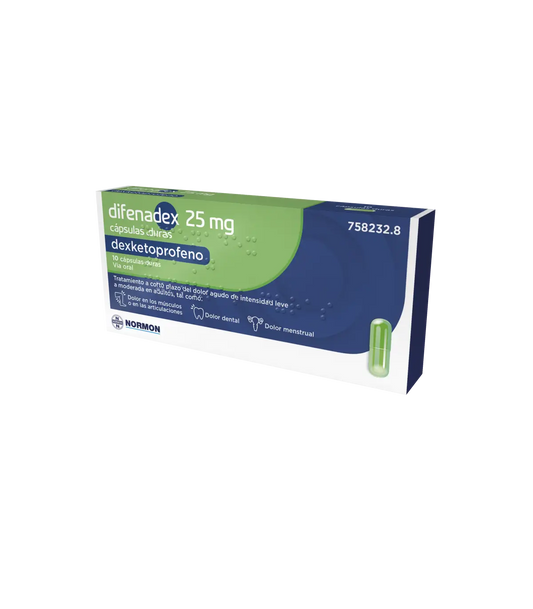 Difenadex 25mg, 10 Capsules