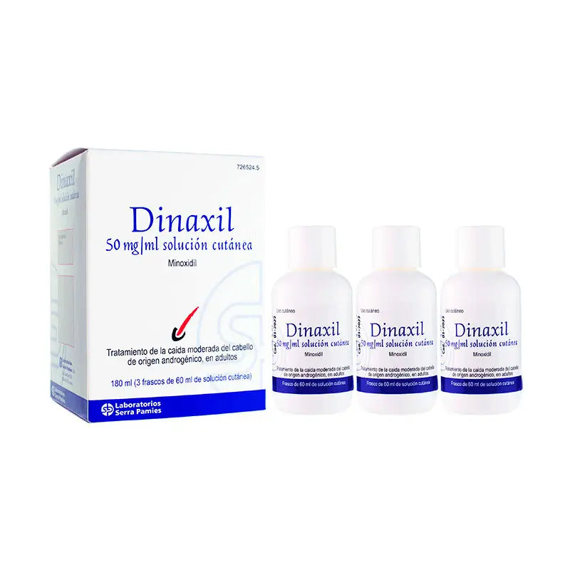 Dinaxil 50 mg/ ml Cutaneous Solution 3 Bottles, 60 ml