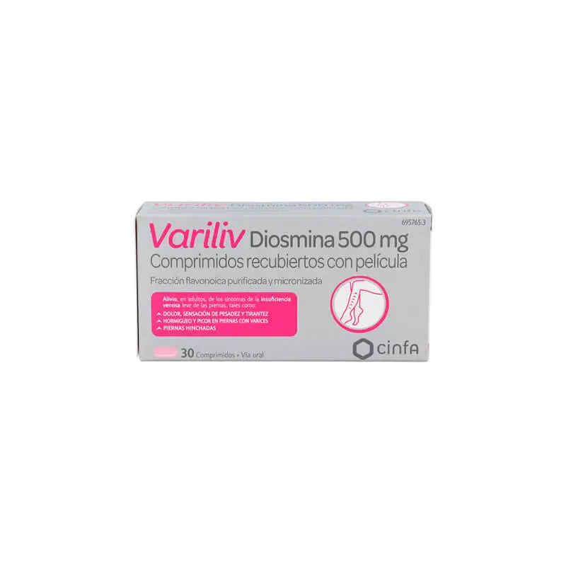 Variliv Diosmina Cinfamed 500 mg 30 tablets