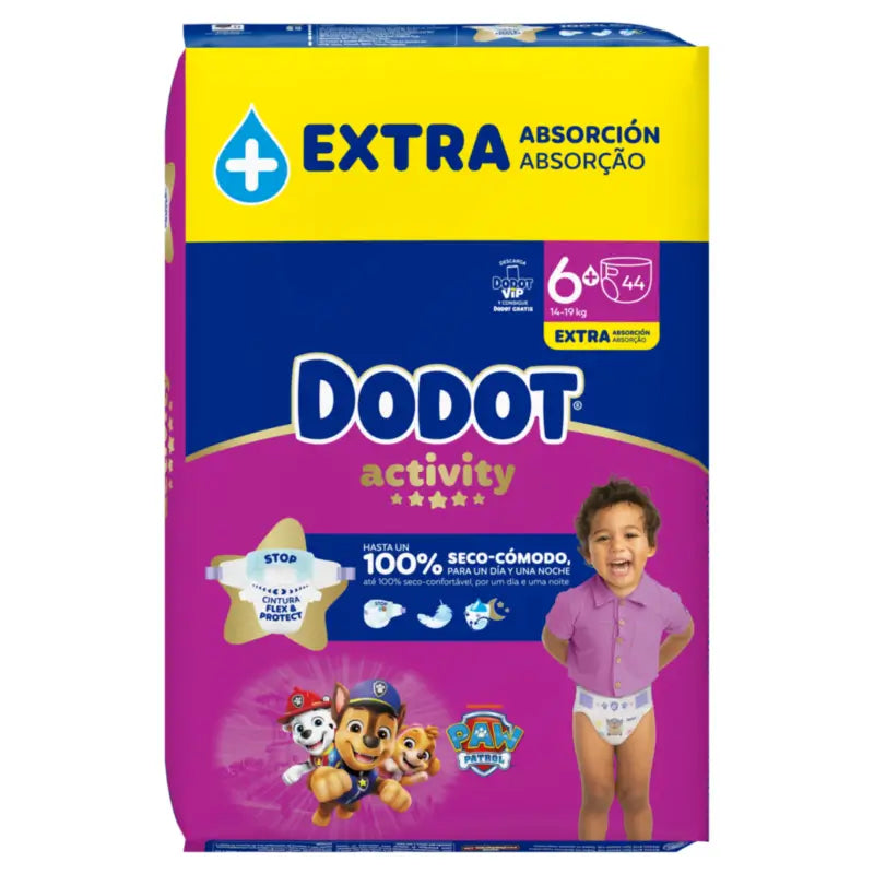 Dodot Activity Größe 6+ (+14 kg), 44 Windeln