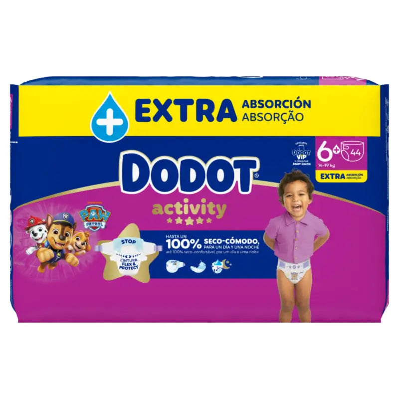 Dodot Activity Größe 6+ (+14 kg), 44 Windeln