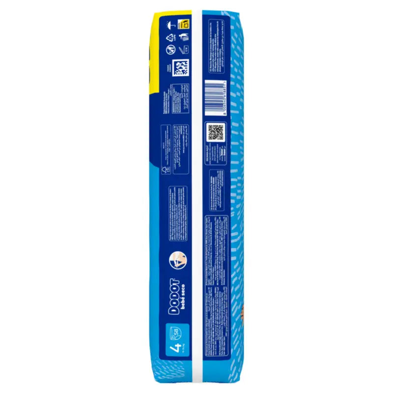 Dodot Baby Dry Größe 4 (9-14 Kg), 58 Windeln
