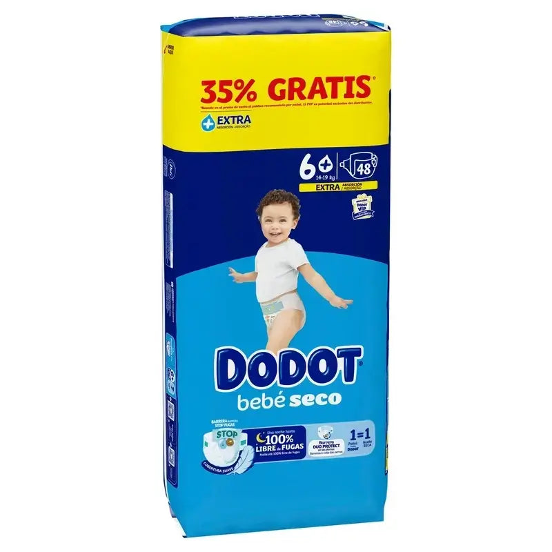 Dodot Baby Dry Größe 6+ (+14 Kg), 2x48 Windeln