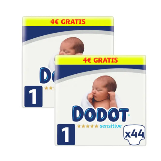 Dodot Sensitive Size 1 (2-5 Kg), 88 Nappies